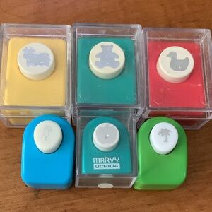 Mini Craft Punch Set - Yellow, Green, Red, Blue